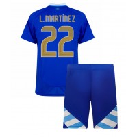 Argentina Lautaro Martinez #22 Replica Away Minikit Copa America 2024 Short Sleeve (+ pants)
